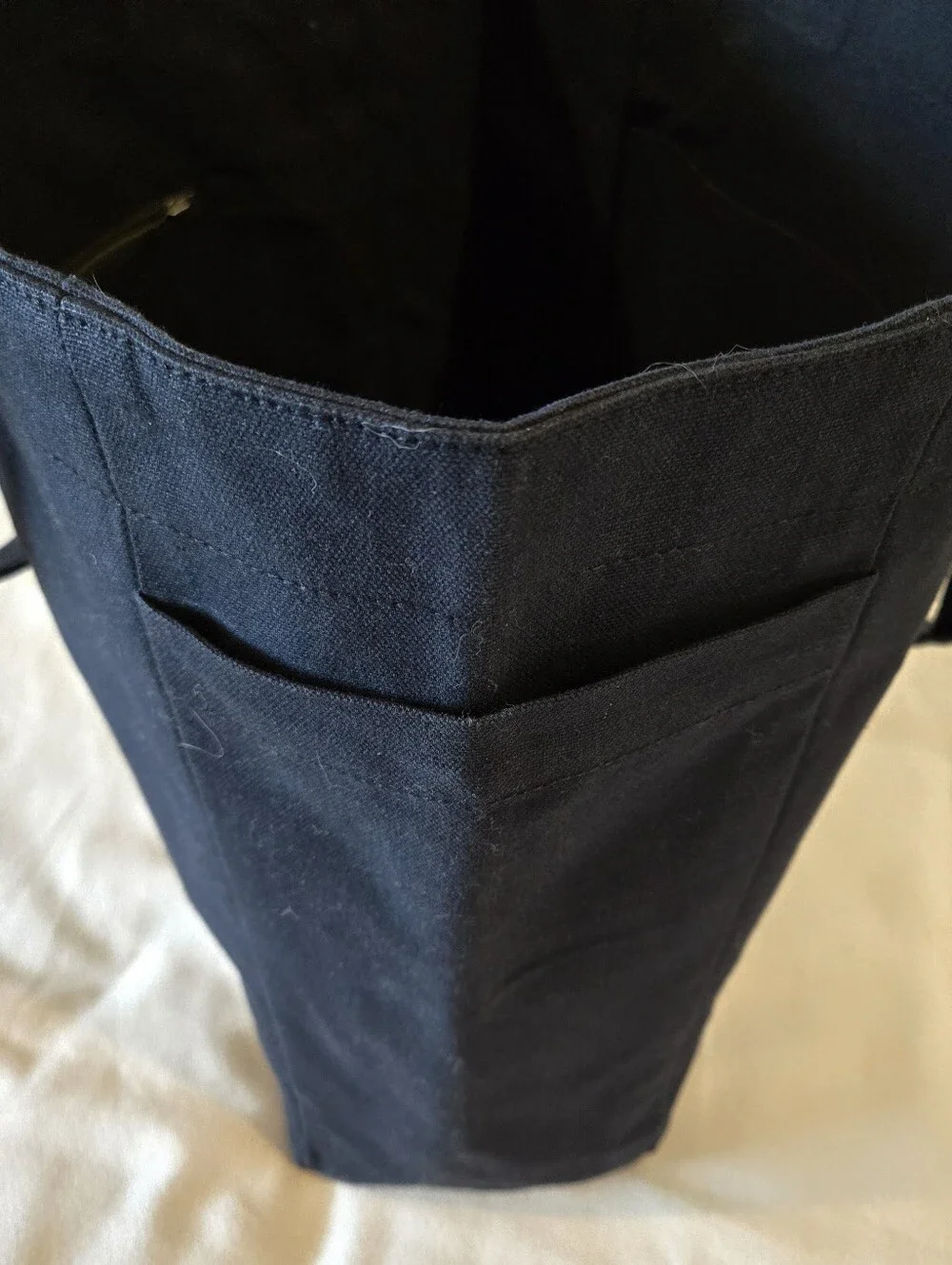 Pact 100% Organic Cotton Black Canvas Beach‎ Bag Everyday Tote Heavyweight